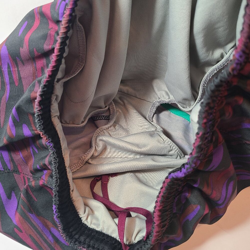 Nike Tempo Dri-FIT Running Shorts – Purple Camo with Teal Trim, Size Small - Picture 3 of 5